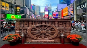 Vikas Khanna unveils replica of Konark Temple Wheel in New York’s Times Square; internet reacts