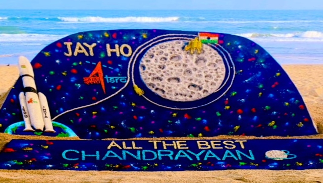 'Jai Ho ISRO': Odisha sand artist roots for Chandrayaan-3's successful landing 'Jai Ho ISRO': Odisha sand artist roots for Chandrayaan-3's successful landing