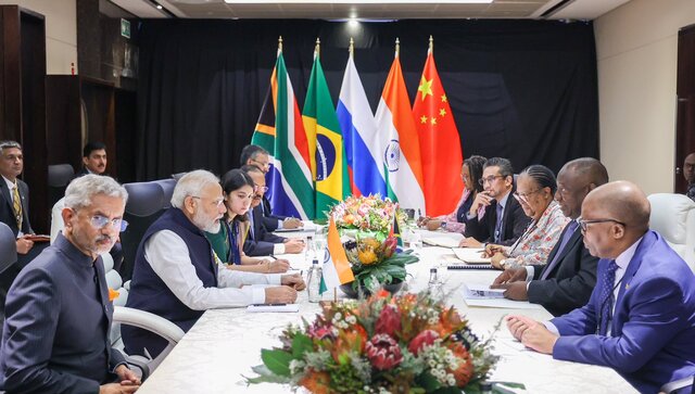 BRICS Summit: PM Modi holds bilateral meeting with South Africa's President Cyril Ramaphosa BRICS Summit: PM Modi holds bilateral meeting with South Africa's President Cyril Ramaphosa