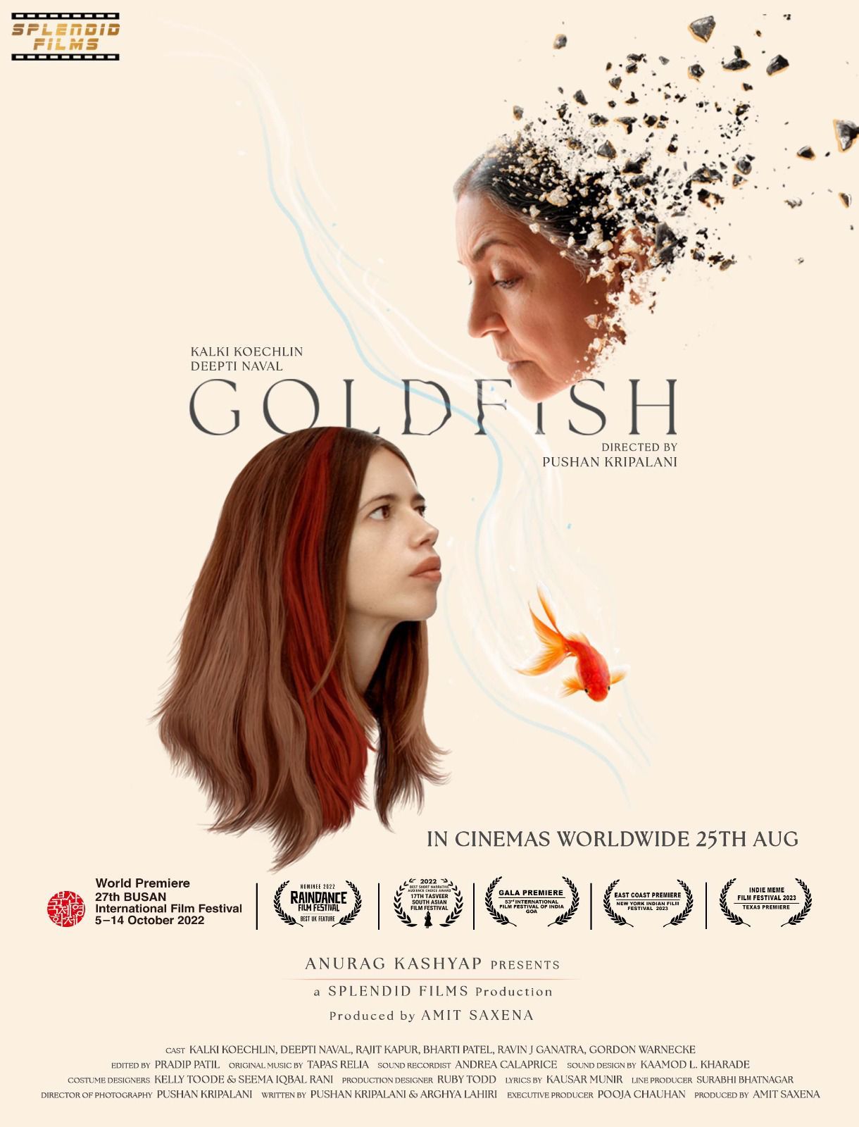 Deepti Naval, Kalki Koechlin’s ‘Goldfish’ film on dementia to release on 25th August Deepti Naval, Kalki Koechlin’s ‘Goldfish’ film on dementia to release on 25th August