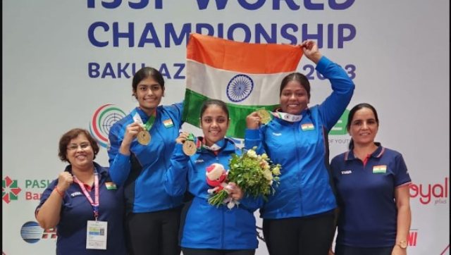 ISSF World Championships: Indians clinch top spot in women's 50m pistol; finish campaign with six gold medals ISSF World Championships: Indians clinch top spot in women's 50m pistol; finish campaign with six gold medals