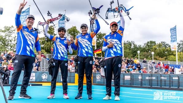 World Archery Championships: India women's compound team wins historic gold by beating Mexico