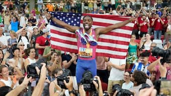 World Athletics Championships: Lyles king of sprints, Jackson produces run for the ages in women's 200m