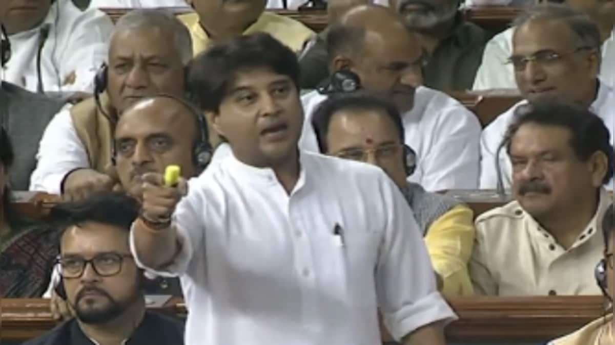 Jyotiraditya Scindia counters Adhir Ranjan during no-trust debate, Opposition walkout