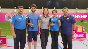 ISSF World Championship: India's Esha Singh and Shiva Narwal win 10m air pistol mixed team gold