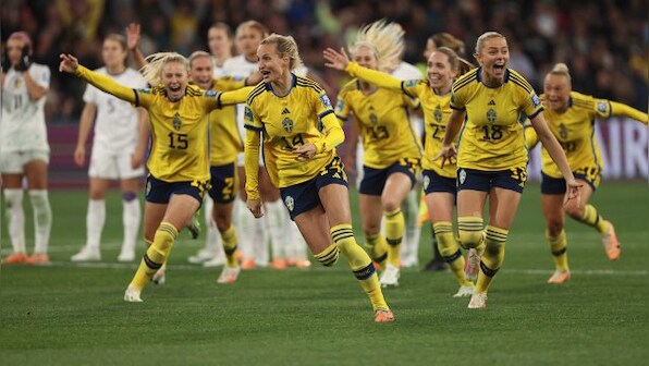 FIFA Women's World Cup: Sweden knock out defending champions USA with penalty shootout win