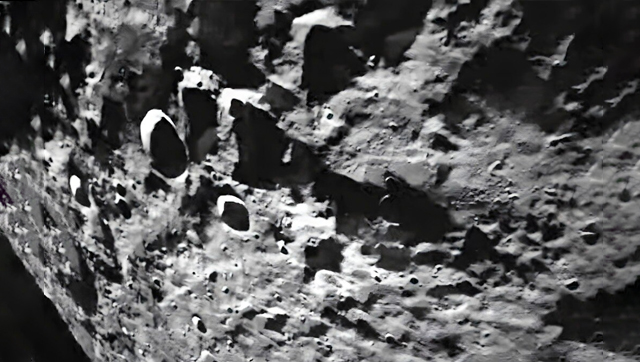 WATCH: Chandrayaan-3 shares close-up video of Moon captured by Vikram lander module WATCH: Chandrayaan-3 shares close-up video of Moon captured by Vikram lander module