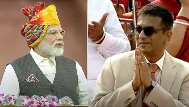 CJI Chandrachud folds hands as PM Modi lauds Supreme Court CJI Chandrachud folds hands as PM Modi lauds Supreme Court