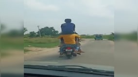 WATCH: In UP's Hapur, 7 youths ride a bike, one sits on pillion rider’s shoulder