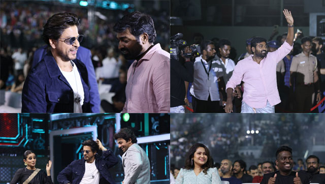 'Jawan' event: Shah Rukh Khan, Vijay Sethupathi, Priyamani, Atlee enthrall the crowd, promise a blockbuster film 'Jawan' event: Shah Rukh Khan, Vijay Sethupathi, Priyamani, Atlee enthrall the crowd, promise a blockbuster film