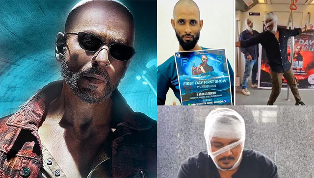 Jawan: Shah Rukh Khan's look from Atlee's film creates frenzy, fans go bald as a tribute to the star Jawan: Shah Rukh Khan's look from Atlee's film creates frenzy, fans go bald as a tribute to the star