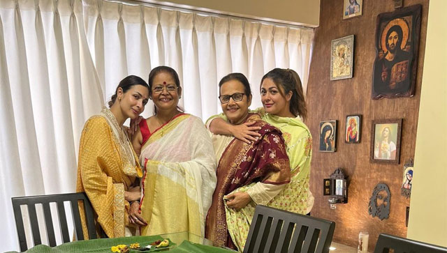 Malaika Arora looks resplendent in ethnic white-yellow suit, joins sister Amrita for Onam festivities at mother's house Malaika Arora looks resplendent in ethnic white-yellow suit, joins sister Amrita for Onam festivities at mother's house