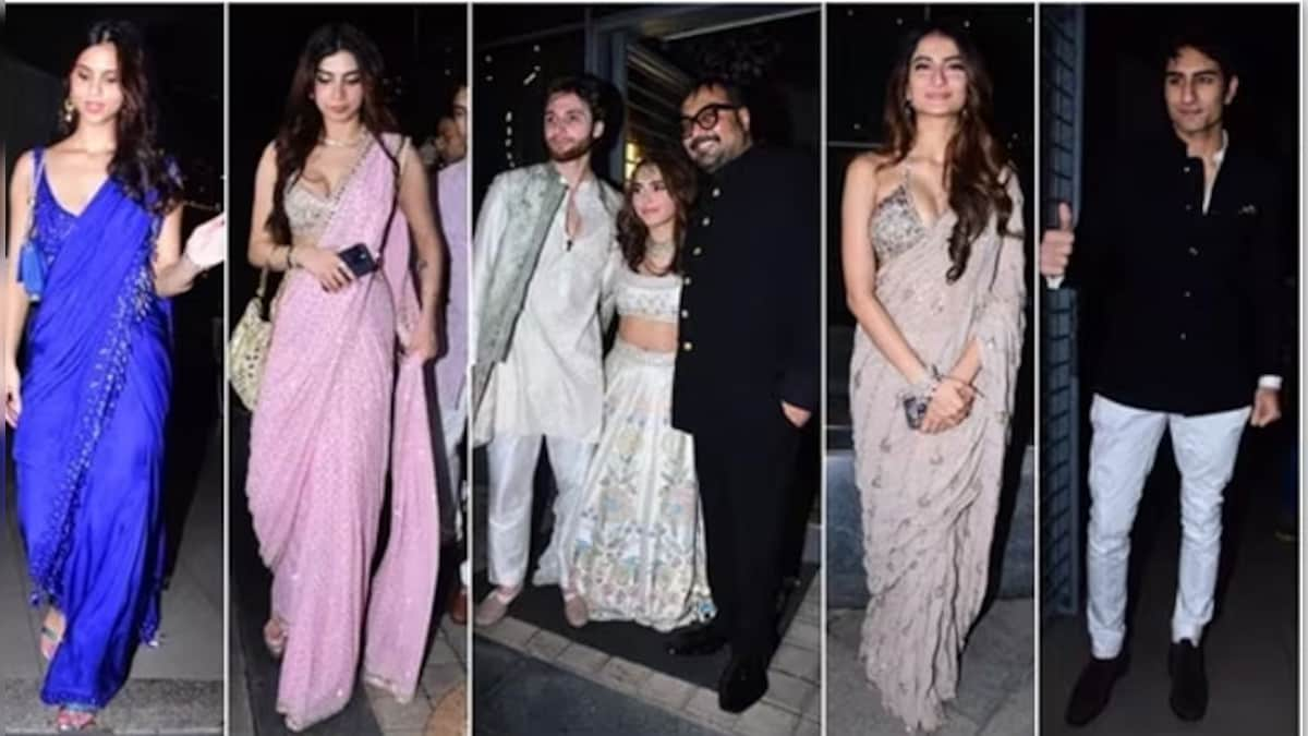 Suhana Khan, Ibrahim Ali Khan, Palak Tiwari grace Aaliyah Kashyap's engagement ceremony