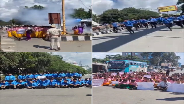 WATCH: Massive protest in Manipur's Imphal after pics of 2 missing students 'killed' go viral WATCH: Massive protest in Manipur's Imphal after pics of 2 missing students 'killed' go viral