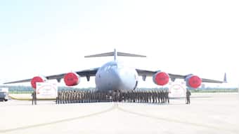 Indian army contingents participating in joint military exercise ‘Yudh Abhyas 2023’ leave for Alaska