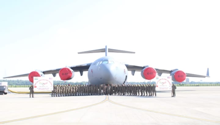 Indian army contingents participating in joint military exercise ‘Yudh Abhyas 2023’ leave for Alaska