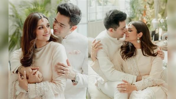 Watch: Raghav Chadha blushes when asked about wedding date with Parineeti Chopra, says 'will tell you soon'