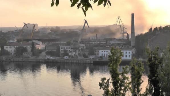 Russia says Crimean shipyard on fire, two ships damaged in Ukraine missile attack