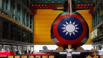 Taiwan unveils first domestically built submarine to fend off China