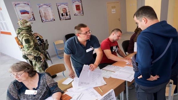 Russia claims Putin's party wins votes in annexed Ukraine regions