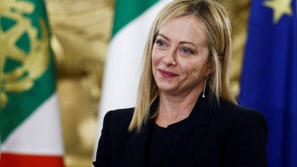 Italian Prime Minister Giorgia Meloni arrives in New Delhi for the G20 Summit