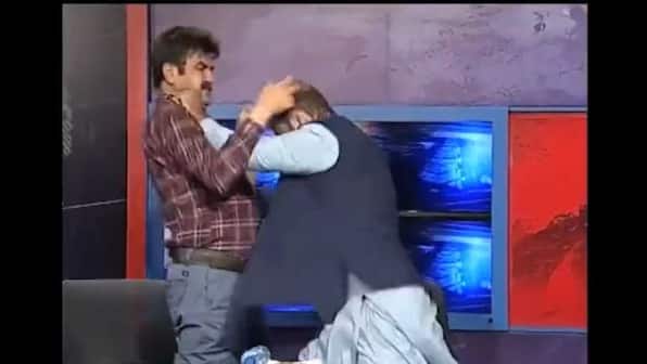 WATCH: In viral video, Pakistani politicians slap, kick each other during live TV debate over Imran Khan