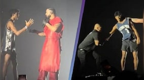 Singer and rapper Drake pushes a fan who jumped on the stage, is the security lacking?