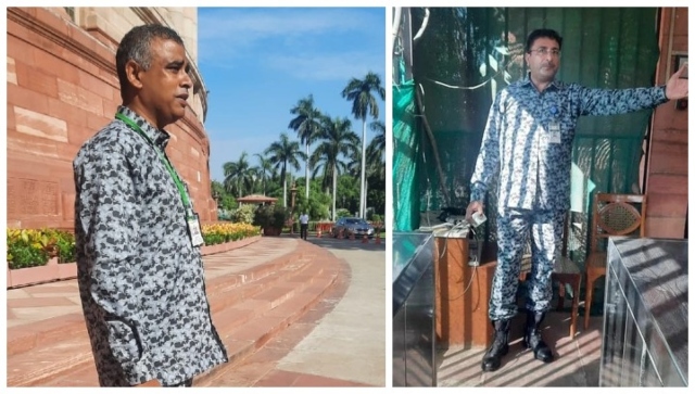 Security personnel don new uniform ahead of Day 2 of Special Session of Parliament Security personnel don new uniform ahead of Day 2 of Special Session of Parliament