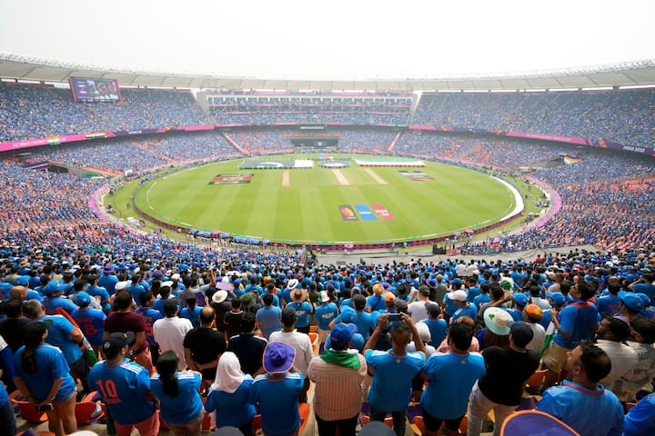 India vs Pakistan: 'Goosebumps' as fans sing national anthem at Ahmedabad's Narendra Modi Stadium