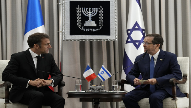 France's Macron meets Israeli President Isaac Herzog, says releasing hostages must be 'first objective' France's Macron meets Israeli President Isaac Herzog, says releasing hostages must be 'first objective'