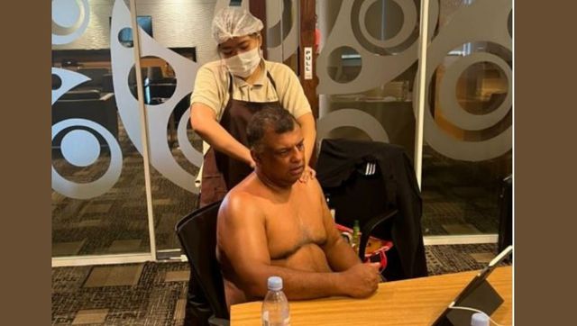 Top(less) Perks: AirAsia CEO sits in board meet getting a massage; trolled on social media Top(less) Perks: AirAsia CEO sits in board meet getting a massage; trolled on social media