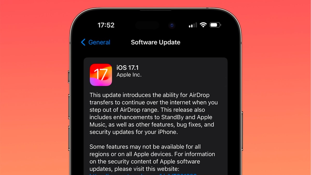 Apple publicly releases iOS 17.1 with improvements to AirDrop, StandBy and major bug fixes