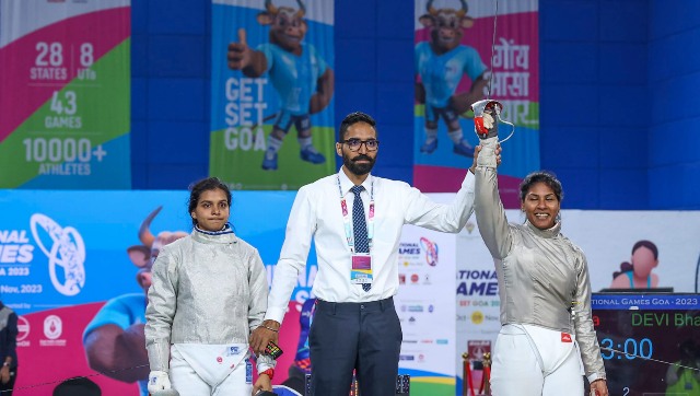 National Games 2023: Fencer Bhavani Devi defends gold medal in women's sabre individual event National Games 2023: Fencer Bhavani Devi defends gold medal in women's sabre individual event
