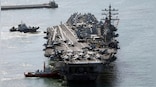 US aircraft carrier arrives in South Korea in show of force as North's leader Kim exchanges messages with Putin