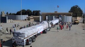 Israel- Hamas War: Aid trucks enter Egypt’s Rafah border crossing with Gaza Strip