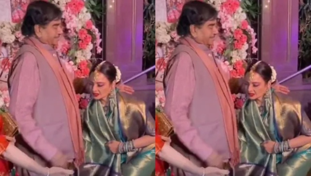 Watch: Rekha touches Shatrughan Sinha’s feet at a wedding; internet calls it 'beautiful' Watch: Rekha touches Shatrughan Sinha’s feet at a wedding; internet calls it 'beautiful'