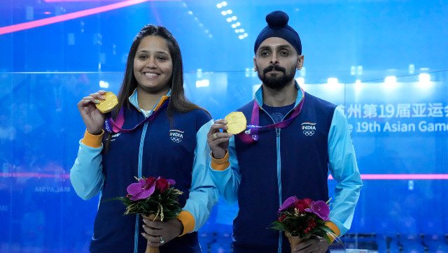 Asian Games 2023: Dipika Pallikal-Harinder Pal Singh pair wins squash mixed doubles gold; Saurav Ghoshal collects silver Asian Games 2023: Dipika Pallikal-Harinder Pal Singh pair wins squash mixed doubles gold; Saurav Ghoshal collects silver