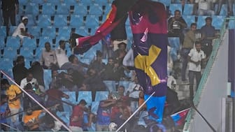 Australia vs Sri Lanka: Strong winds in Lucknow damage hoardings in stadium, spectators rush for safety