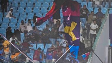 Australia vs Sri Lanka: Strong winds in Lucknow damage hoardings in stadium, spectators rush for safety