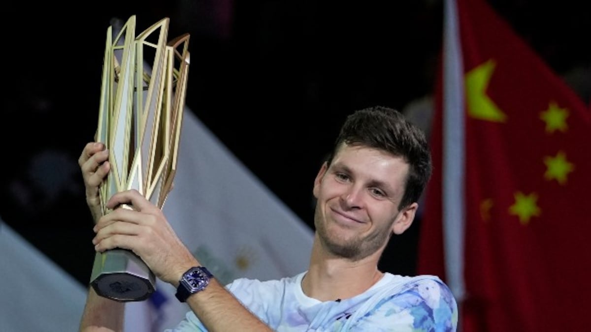 Shanghai Masters: Hubert Hurkacz battles past Andrey Rublev to clinch title