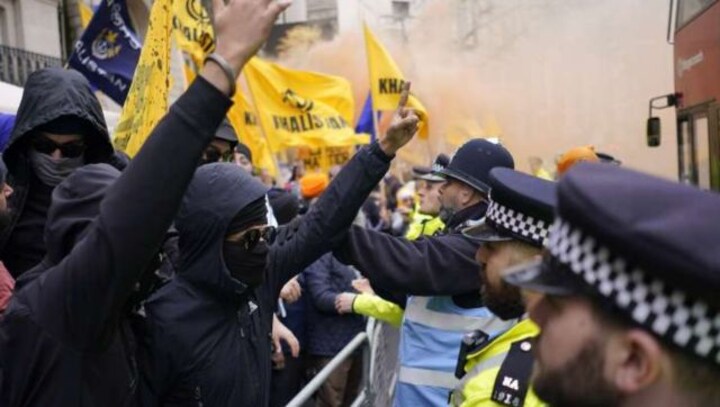 Man arrested at London pro-Khalistan protest over Indian mission attack in March