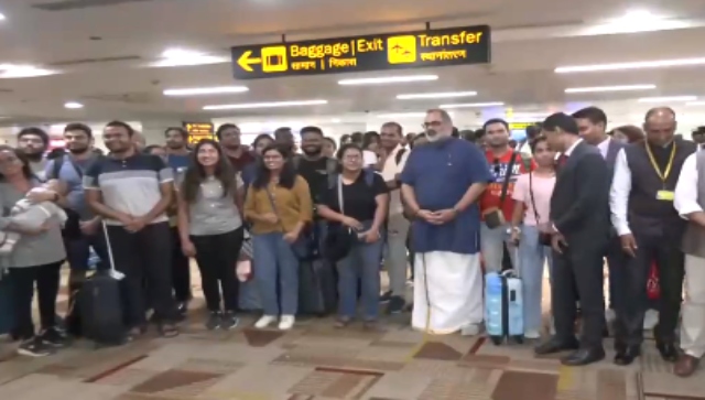 First flight carrying 212 Indian nationals from war-battered Israel lands in Delhi First flight carrying 212 Indian nationals from war-battered Israel lands in Delhi