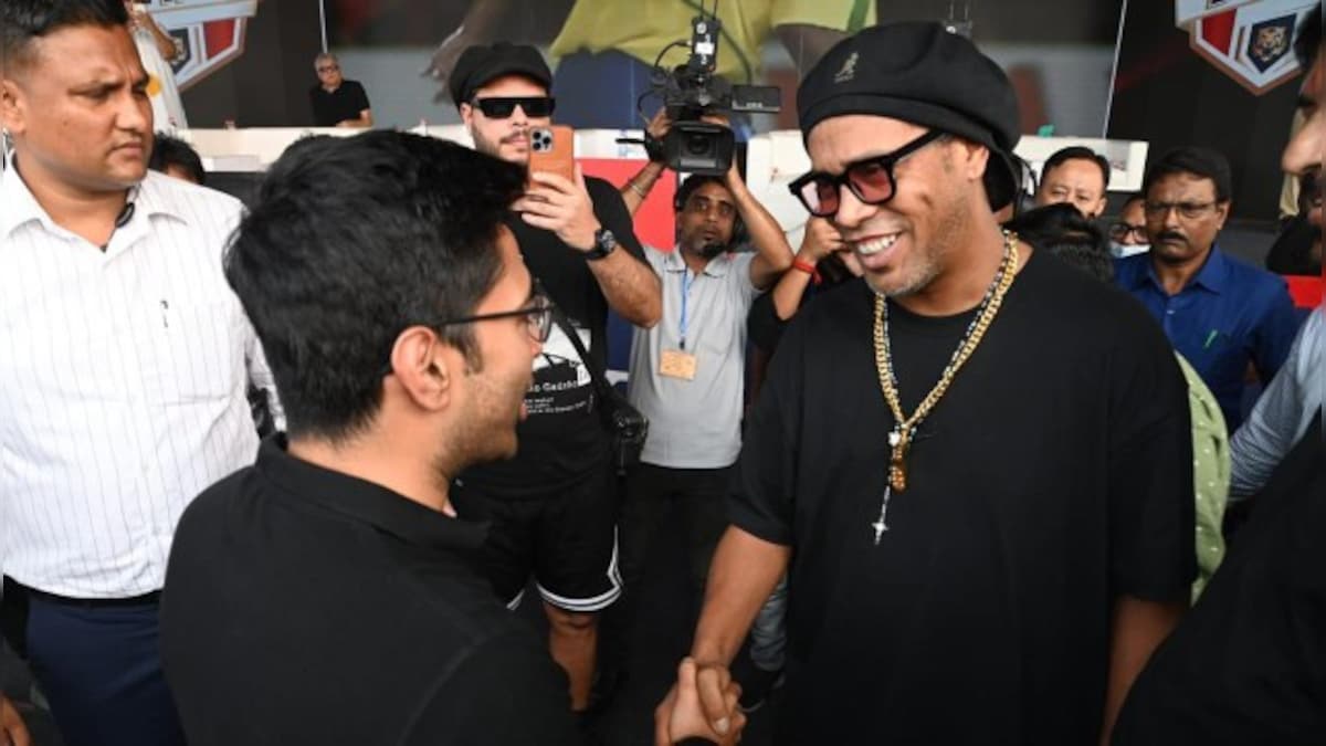 Ronaldinho in Kolkata: Football legend inaugurates Durga Puja pandal, meets aspiring footballers