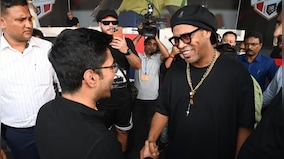 Ronaldinho in Kolkata: Football legend inaugurates Durga Puja pandal, meets aspiring footballers