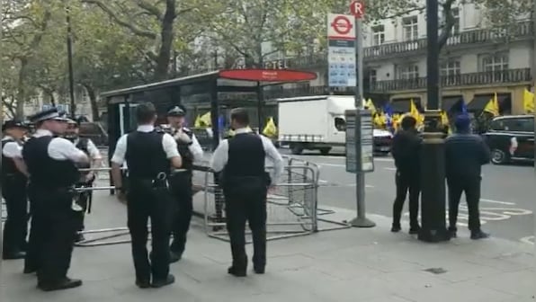 WATCH: Khalistan supporters protest outside Indian High Commission in London, security increased