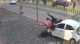 Mangaluru Accident: Woman mowed down on footpath - Watch