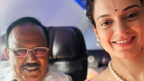 Kangana Ranaut aka Tejas Gill meets honorable Ajit Doval during the promotion of 'Tejas', shares pictures