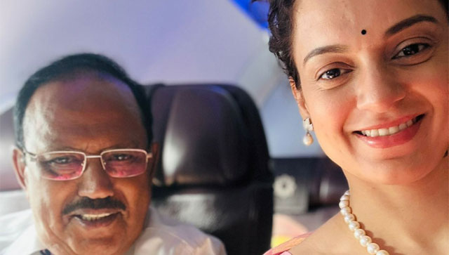 Kangana Ranaut aka Tejas Gill meets honorable Ajit Doval during the promotion of 'Tejas', shares pictures Kangana Ranaut aka Tejas Gill meets honorable Ajit Doval during the promotion of 'Tejas', shares pictures