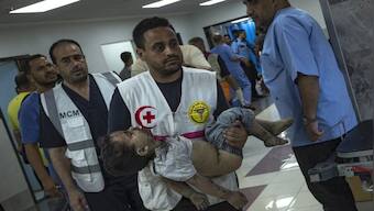 Inside Gaza’s crowded hospitals which are on the verge of collapse