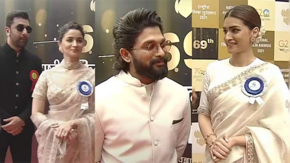 Allu Arjun and Alia Bhatt arrive to receive their National awards for Best Actors; watch video